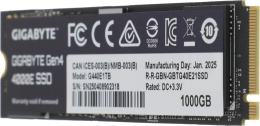 Твердотельный накопитель SSD Gigabyte M.2 2280 1TB Gen4 4000E SSD PCI Express 4.0x4, NVMe 1.4, 4000/3900, MTBF 1.5M, 3D NAND, 320TBW, RTL G440E1TB