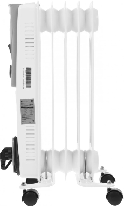 Масляный радиатор Royal Clima Siena ROR-S5-1000M, с терморегулятором, 1000Вт, 5 секций, 3 режима, белый