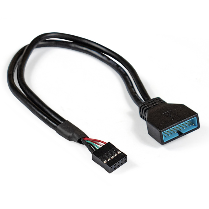 Exegate EX284940RUS Кабель-переходник USB 2.0-USB 3.0 ExeGate EX-CC-U3U2-0.3 9pin/19pin, 0,3м