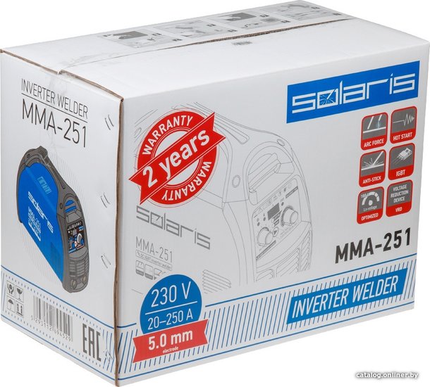 Инвертор сварочный SOLARIS MMA-251