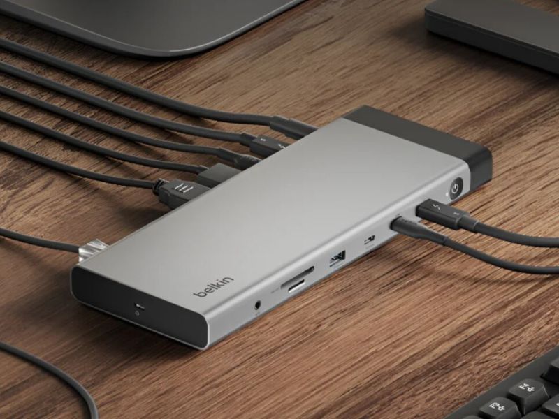Belkin выпустила 14-портовую док-станцию с Thunderbolt 5 и зарядкой до 140 Вт