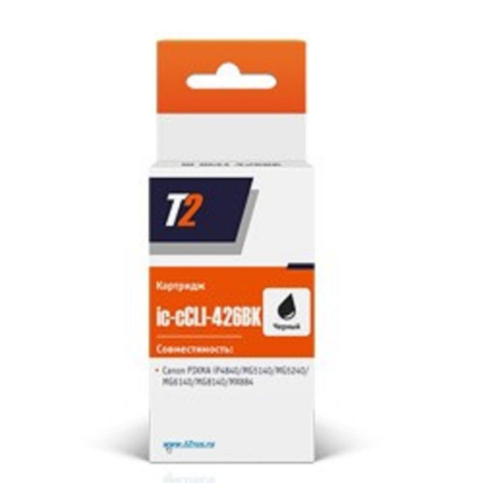 T2 CLI-426BK Картридж IC-CLI-426-BK для Canon Pixma iP4840/MG5140/MG6140/MG8140/MX884 черный с чипом
