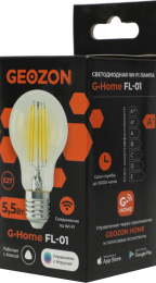 Умная лампа Geozon FL-01 E27 5.5Вт 500lm Wi-Fi упак.:1шт GSH-SLF01
