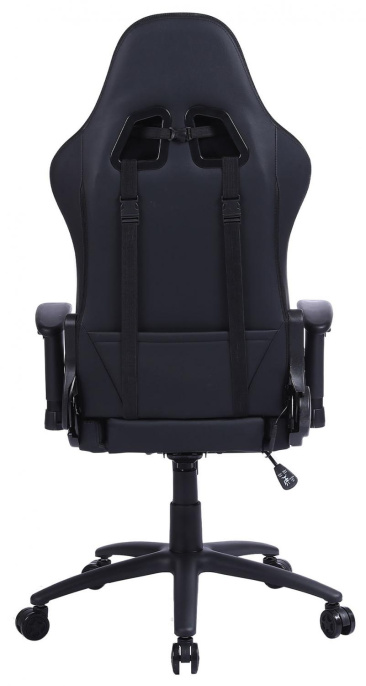 Кресло игровое Cactus CS-CHR-0099BL с RGB подсветкой, экокожа, до 120кг, регулируемые 2D подлокотники,  черный