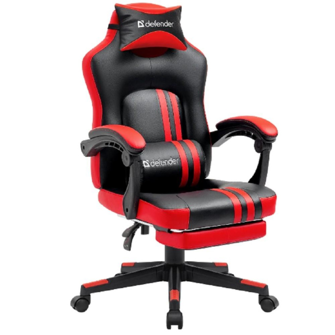 Defender игровое кресло Diablo Черный/Красный,PU,подножка,64407