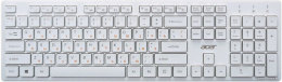 Клавиатура Acer OKW123 белый USB Multimedia ZL.KBDEE.00D кабель 1.5м