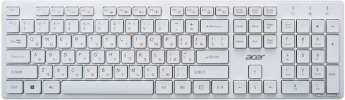 Клавиатура Acer OKW123 белый USB Multimedia ZL.KBDEE.00D кабель 1.5м