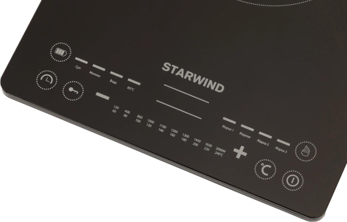 Настольная плита индукционная StarWind STI-1001, стеклокерамика, черный