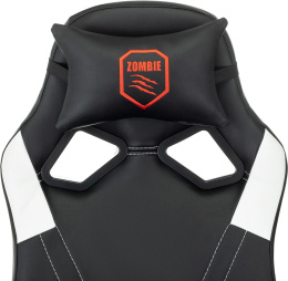 Кресло игровое ZOMBIE 50, на колесиках, эко.кожа, черный/белый [zombie 50 bw]