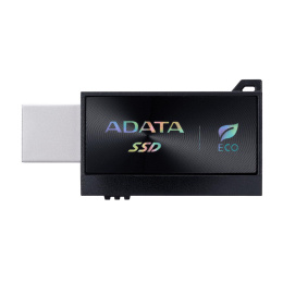 Твердотельный накопитель ADATA External SSD SC730, 512GB, Type-C, Type-A, USB 3.2 Gen2, R/W 600/600 MB/s, 36.8x23.8x9.7mm, Black 5 лет (SC730-512G-CACTI)
