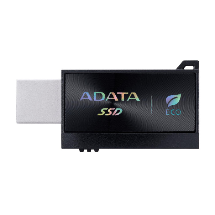 Твердотельный накопитель ADATA External SSD SC730, 512GB, Type-C, Type-A, USB 3.2 Gen2, R/W 600/600 MB/s, 36.8x23.8x9.7mm, Black 5 лет (SC730-512G-CACTI)