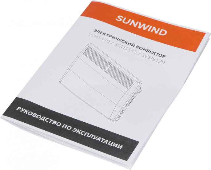Конвектор SunWind SCH5115,  1500Вт,  с терморегулятором, белый