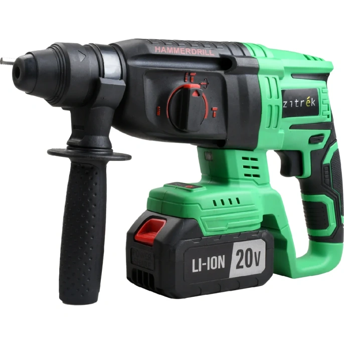 Перфоратор аккумуляторный бесщеточный Zitrek Destroyer Pro 20В, Li-Ion аккумулятор 4 Ач - 2шт, ЗУ, кейс 063-4063