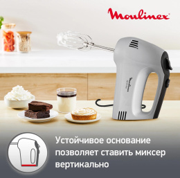 Миксер Moulinex HM310E10, ручной,  серебристый [8010001084]