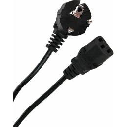 Компьютерный кабель AOpen/Qust розетка 220V угловая Евровилка VDE 3G*0,5mm2 Aopen ACE021-1.8M