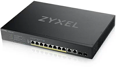 Гибридный мультигигабитный Smart L2+ коммутатор PoE++ Zyxel NebulaFlex XS1930-12HP, rack 19", 10xRJ-45: 1/2,5/5/10G (8 из них PoE++ (802.3bt), 2xSFP+, бюджет PoE 375 Вт, автономное/облачное управление