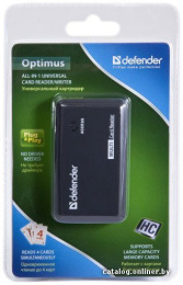 Defender Универсальный картридер Optimus USB 2.0, 5 слотов 83501
