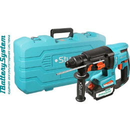 Перфоратор аккум б/щ Sturm!, 18В, 1BatterySystem, 3.2Дж, 3+1реж, 1x4.0Ач ,ЗУ, кейс [CRH1832BLC]