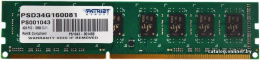 Оперативная память Patriot PSD34G160081 DDR3 - 1x 4ГБ 1600МГц, DIMM, Ret