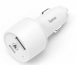 Автомобильное зарядное устройство HAMA H-183322, USB-A, USB-C, 42Вт, 3A, белый [00183322]