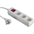 Бытовой удлинитель с выключателем truEnergy 3 розетки кабель ПВС 3x1 мм2 3м 15102