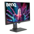 Монитор Benq PD2705Q 27'', 2560x1440, IPS, 60Hz, 1000:1, 250cd, 5ms, HDMI, DP; 4*USB 3.0; USB C*65W, Speakers, Height adj 110, Pivot, 100% sRGB, Flicker-free;Low Blue Light, Calibration Report, 3Y, Grey