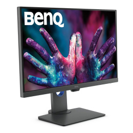 Монитор Benq PD2705Q 27'', 2560x1440, IPS, 60Hz, 1000:1, 250cd, 5ms, HDMI, DP; 4*USB 3.0; USB C*65W, Speakers, Height adj 110, Pivot, 100% sRGB, Flicker-free;Low Blue Light, Calibration Report, 3Y, Grey