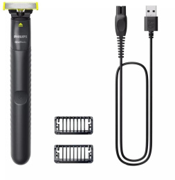 Триммер Philips OneBlade QP1424/10 черный насадок в компл:2шт