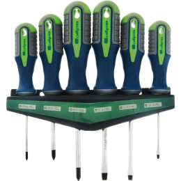 Набор отверток CrV, трехкомпонентные рукоятки, 6шт СИБРТЕХ 13374