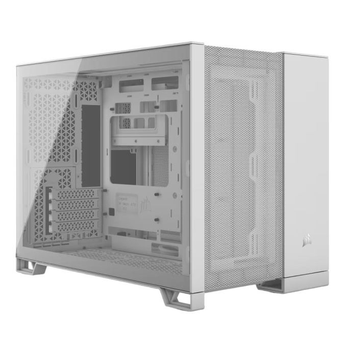 Корпус без блока питания Case Corsair 2500D Airflow, Midi-Tower, TG, no fan, 2xUSB-A 3.2, 1xUSB 3.2 Type-C, mATX, mITX Black CC-9011264-WW