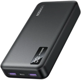 Внешний аккумулятор UGREEN PB312 95424B 20W Two-way USB-A&USB-C Fast Charging 20000mAh Power Bank CCC. Цвет: черный