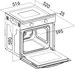 Духовой шкаф Электрический Weissgauff EOM 104 B черный (439050)