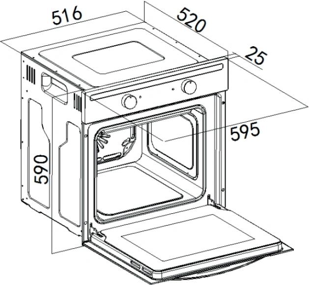 Духовой шкаф Электрический Weissgauff EOM 104 B черный (439050)