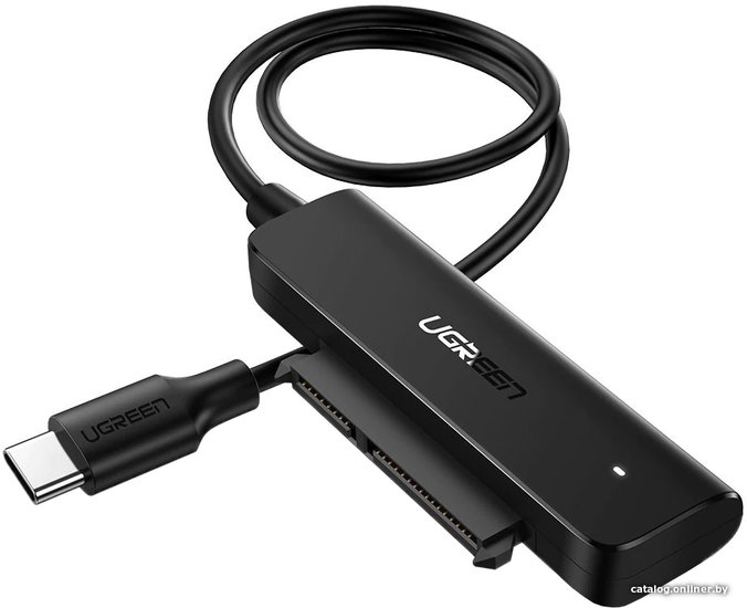 Конвертер UGREEN CM321 70610 USB-C 3.0 to 2.5-Inch SATA Converter. Длина 50 см. Цвет: черный