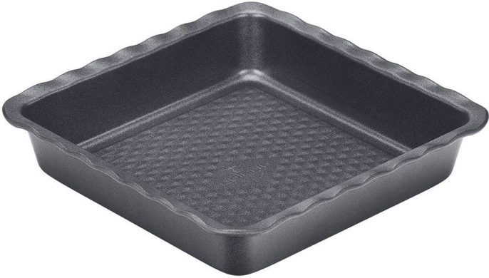 Форма для выпечки Polaris Kontur 2323S, квадратная, 23x23см, алюминизированная сталь, черный [015444]