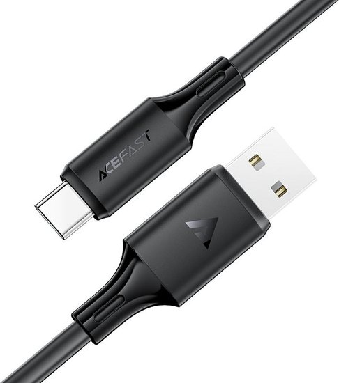 Кабель AceFast C17-04 USB Type-A - USB Type-C (1.2 м, черный) USB 2.0 Type-C/USB 2.0 Type-A, черный, длина 1.2 м