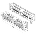 Патч-панель Hyperline PPW-12-8P8C-C5E 12xRJ45 кат.5e UTP