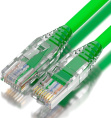 GCR Патч-корд 0.5m LSZH UTP кат.5e, зеленый, коннектор ABS, 24 AWG, ethernet high speed 1 Гбит/с, RJ45, T568B, GCR-52620