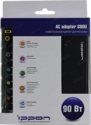 Ippon S90U блок питания (18.5-20V 90W USB) +11 сменных разъёмов