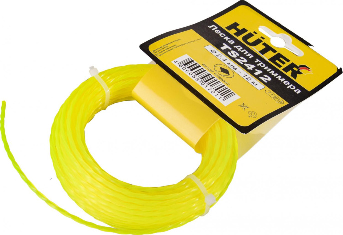 Леска для садовых триммеров Huter TS2412 d 2.4мм L 12м для GGT-800S T /1000S T /1300S T /1500S T 71/2/13