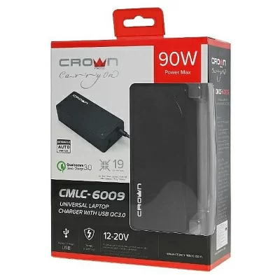 CROWN CMLC-6009 Универсальное зарядное устройство (19 коннекторов, 90W, USB QC 3.0)
