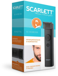 Машинка для стрижки Scarlett SC-HC63C105 черный 3Вт насадок в компл:2шт