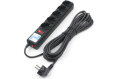 Фильтр-удлинитель Power Cube 1.9м 5 розеток черный графит 10А/2,2кВт/ Surge protector Power Cube 1.9 m 5 outlets Black graffite 10A / 2.2kW