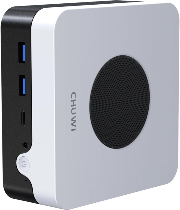 Неттоп Chuwi LarkBox X Core 3 100U 1.2 16Gb SSD512Gb Graphics Windows 11 Pro 2xGbitEth WiFi BT 65W черный/белый 31246918