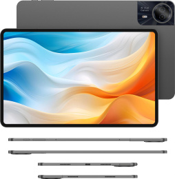 12" Планшет TECLAST T60 Pro Premium set 8/128 GB G99 4G, 2000 x 1200, Android 15, Чехол, клавиатура,стилус, серый [1747209]