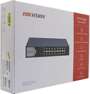 Коммутатор Hikvision DS-3E0516-E(B) 16G неуправляемый