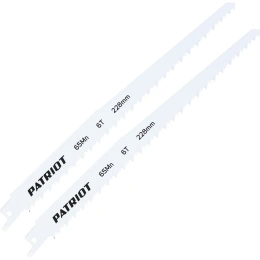 Полотно пильное по дереву (2 шт; 228х19х1.27 мм; 6TPI) для сабельной пилы PATRIOT 814010502