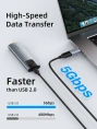 Адаптер CABLETIME CP76G (CT-C160-PU33-CMAF(OTG)-AS) USB-C Male to USB3.0 Female OTG. Алюминий