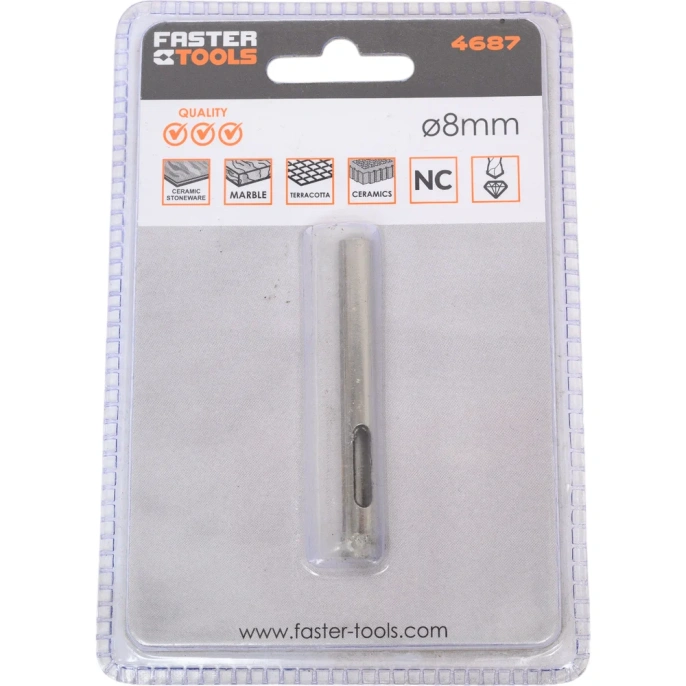 Кольцевая коронка алмазная 8 мм FASTER TOOLS 4687