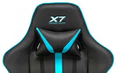 Кресло игровое A4Tech X7 GG-1200 черный/голубой искусственная кожа крестовина пластик